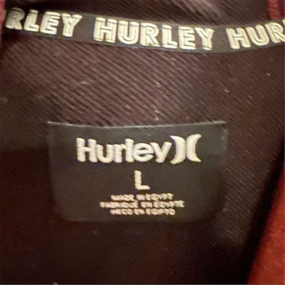 Hurley Boys Large Maroon & Gray Dri-Fit Colorblock Hoodie Pullover - Picture 6 of 10